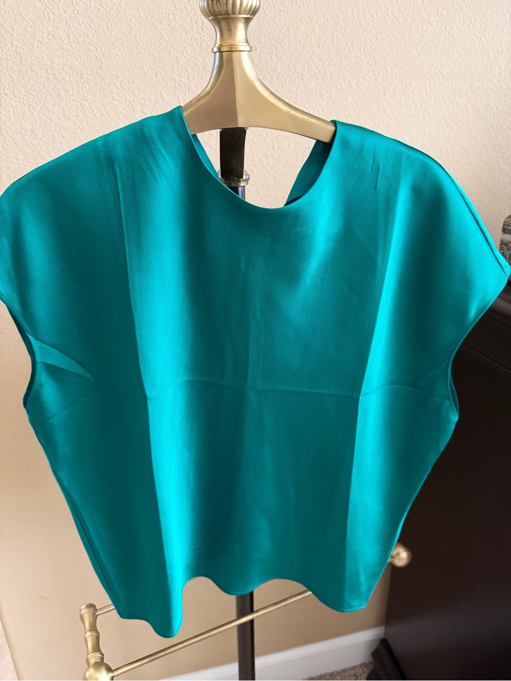Banana Republic Teal Cap Sleeve Tunic Top